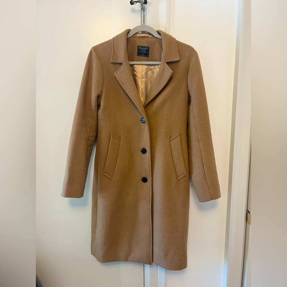 Abercrombie & Fitch Wool Blend Dad Coat